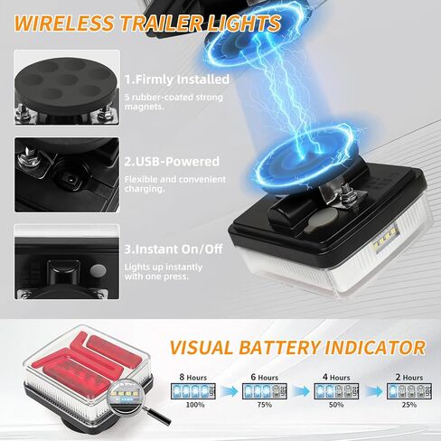 2Pcs 6.3" Oval Truck Trailer Led Tail,12V Trailer Lights with Reflector, Led Trailer Lights Flush Mount in Kuwait