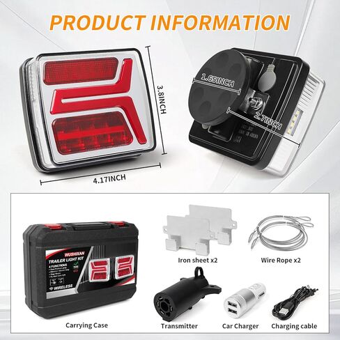 2Pcs 6.3" Oval Truck Trailer Led Tail,12V Trailer Lights with Reflector, Led Trailer Lights Flush Mount in Kuwait