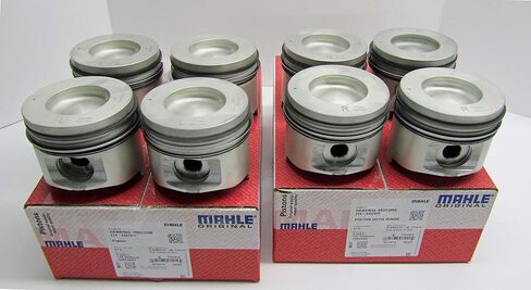 BMI MAHLE Pistons set Compatible with 6.6L Duramax 2001-2005 LB7 Right & Left set w/rings Standard Size SET in Saudi Arabia