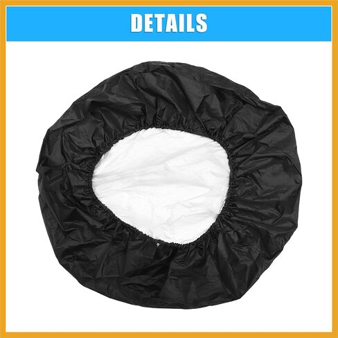 Universal 190T Polyester Spare Tire Cover for Jeep Trailer RV SUV Truck Wheel Fit Overall Wheel Diameter 17 Inch Black Replacement in Saudi Arabia