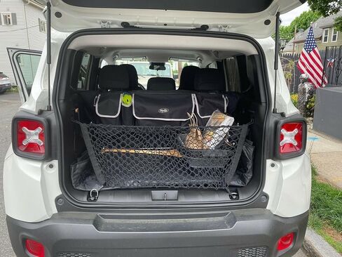 Rear Trunk Organizer Cargo Net for Jeep Patriot 2007-2017 – Envelope Style Cargo Net for SUV - Premium Mesh Elastic Car Trunk Organizer Vehicle Carrier Storage–Compatible with Patriot in Saudi Arabia
