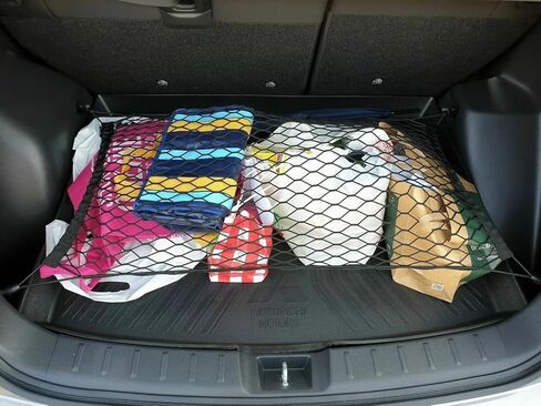 شبكة شحن منظمة لصندوق السيارة الخلفي لسيارة Mitsubishi Eclipse Cross 2018-2026 - شبكة شحن على الطراز الأرضي لسيارات الدفع الرباعي - منظم صندوق سيارة مطاطي شبكي ممتاز - متوافق مع Eclipse Cross in Saudi Arabia