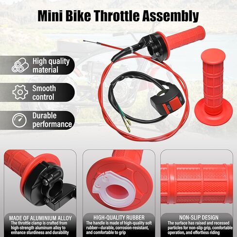 Universal Mini Bike Throttle Assembly&Cable Kit | Direct Replacement for Coleman BT200X,CT200U/EX,MB200&Predator 212cc/196cc Engines | Fits Most 7/8" Handlebar Mini Bikes with Cruise Control (Purple) in Saudi Arabia