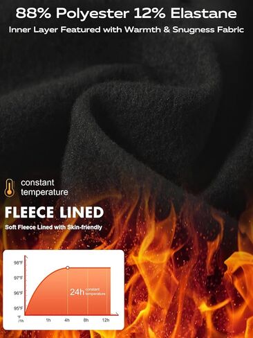 DEVOROPA Youth Boys' Compression Leggings Sports Tights Fleece Lined Thermal Base Layer Pants in Kuwait