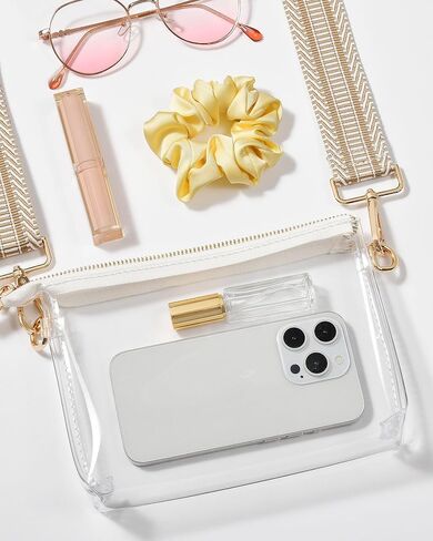 Lorbro Clear Purse for Women Stadium Approved, Clear Crossbody Bag with Zipper Closure, Transparent Purse for Concert Sports in Kuwait