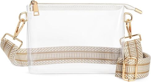 Lorbro Clear Purse for Women Stadium Approved, Clear Crossbody Bag with Zipper Closure, Transparent Purse for Concert Sports in Kuwait