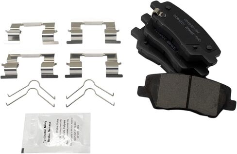 Front and Rear Brake Pad Set Ceramic Hardware Compatible with 2015-2017 Cadillac ATS 2015-2017 CTS in Saudi Arabia