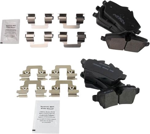 Front and Rear Brake Pad Set Ceramic Hardware Compatible with 2007-2015 Mini Cooper in Saudi Arabia