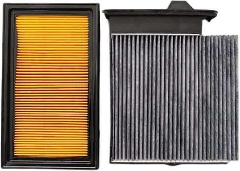 Car Air Conditioning for Nissan Tiida 2008- Air Filter + AC Cabin Filter 2Pcs Set Filters Replacement Accessories in Saudi Arabia