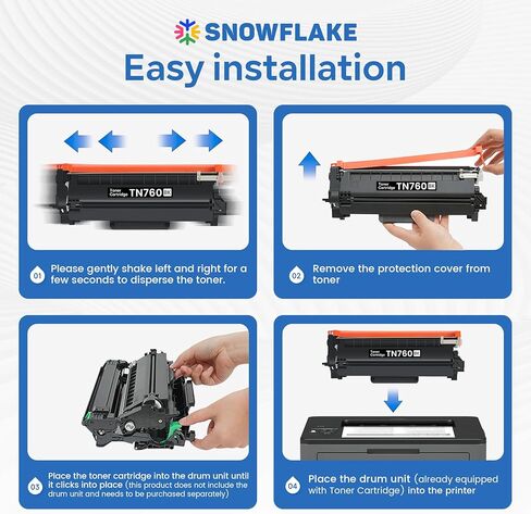 خرطوشة حبر TN770 TN-770 متوافقة مع TN770 مكونة من قطعتين خرطوشة حبر سوداء عالية الإنتاجية بديلة لحبر الطابعة Brother HL-L2370DW HL-L2350DW MFC-L2750DW. in Kuwait