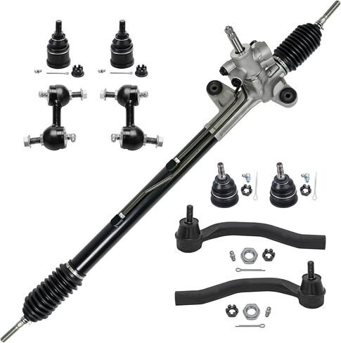 Detroit Axle - Power Steering Rack and Pinion Sway Bars Outer Tie Rods Ball Joints Replacement for 2004-2008 Acura TSX - 9pc Set in Saudi Arabia