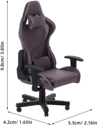 Angoily Miniature Gaming Chair Model 1 12 Scale Miniature Gaming Chair Model Tiny Dollhouse Furniture Mini Office Collector Gamer Decor Realistic Dollhouse Accessories Figurines Decor Christmas in Saudi Arabia
