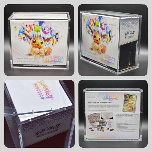 ETB Case, Clear Acrylic ETB Protector for TCG Elite Trainer Box | 5mm Thick with Magnetic Lid, UV Blocking & Dust Proof ETB Display Case | Stackable Storage Showcase for Collectors in Saudi Arabia