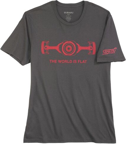 Subaru Gray The World is Flat T-Shirt in Saudi Arabia
