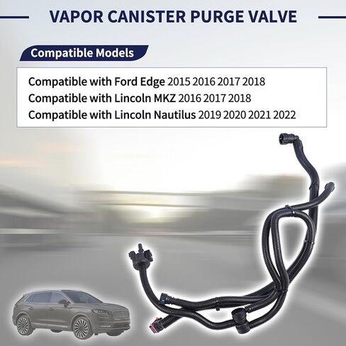 Vapor Canister Purge Valve K2GZ-9D289-A K2G3-9D289-AE Fit for Ford Edge 2015-2018 for Lincoln MKZ 2016-2018 for Lincoln Nautilus 2019-2022 Fuel Vapor Canister Vacuum Hose Pipe K2GZ9D289A in Saudi Arabia