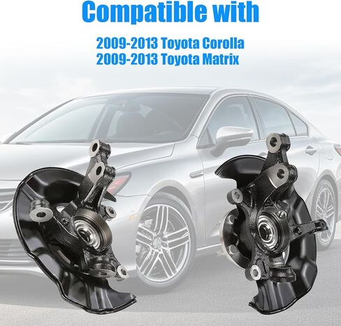 2 PCS Front Left and Right Steering Knuckles Wheel Bearing Hubs Assembly Replacement for 2009-2013 Toyota Corolla Matrix 698381, 698380 in Saudi Arabia