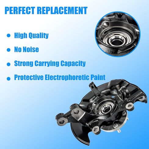 2 PCS Front Left and Right Steering Knuckles Wheel Bearing Hubs Assembly Replacement for 2009-2013 Toyota Corolla Matrix 698381, 698380 in Saudi Arabia