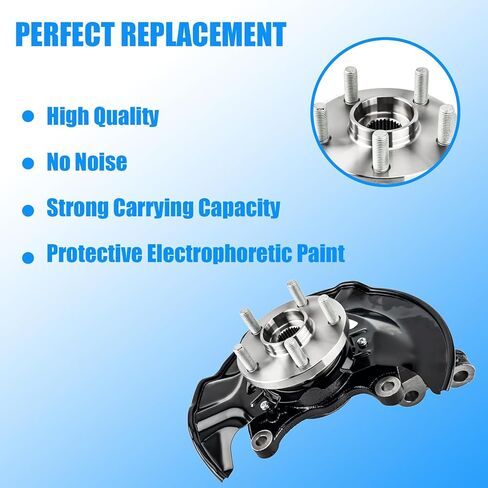 2 PCS Front Left and Right Steering Knuckles Wheel Bearing Hubs Assembly Replacement for 2009-2013 Toyota Corolla Matrix 698381, 698380 in Saudi Arabia