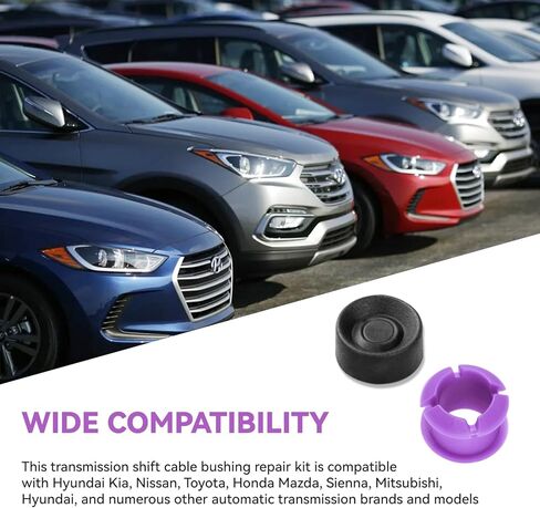 141607 مجموعة إصلاح جلبة كابل نقل الحركة، أداة تثبيت وجلبة ناقل الحركة، متوافقة مع Hyundai Kia وNissan وToyota وHonda Mazda وSienna وMitsubishi وHyundai وغيرها من العلامات التجارية in Kuwait
