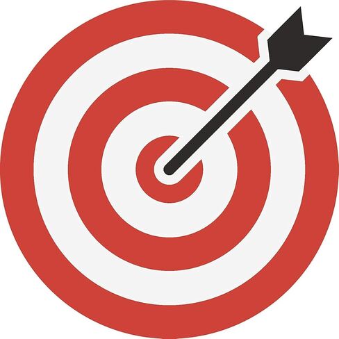 Magnet Simple Bullseye Arrow Archery Target Cartoon Icon Magnetic Vinyl Magnet Bumper Sticker (4" Wide) in Saudi Arabia
