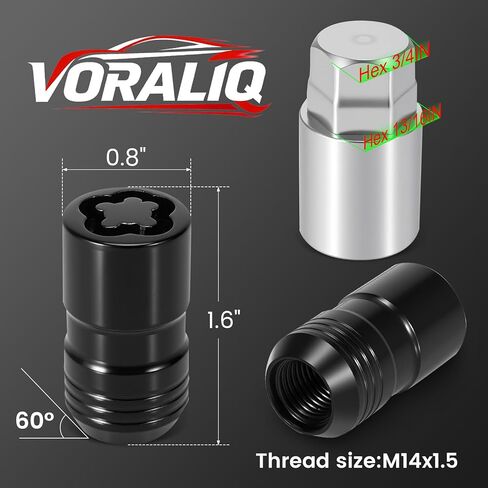 صواميل أقفال العجلات M14 x 1.50 متوافقة مع T-oyota T-undra، F-ord F-150، A-cura MDX، G-rand C-herokee، C-hevrolet S-ilverado، G-MC Y-ukon، C-adillac E-Scalade، D-odge R-AM وغيرها من المركبات in Saudi Arabia