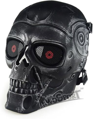 Punk Full-Face Terminator Thriller Mask Role-Play Costume Prop for Halloween Cosplay Party (Silver Grey) in Kuwait