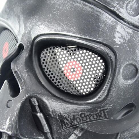 Punk Full-Face Terminator Thriller Mask Role-Play Costume Prop for Halloween Cosplay Party (Silver Grey) in Kuwait