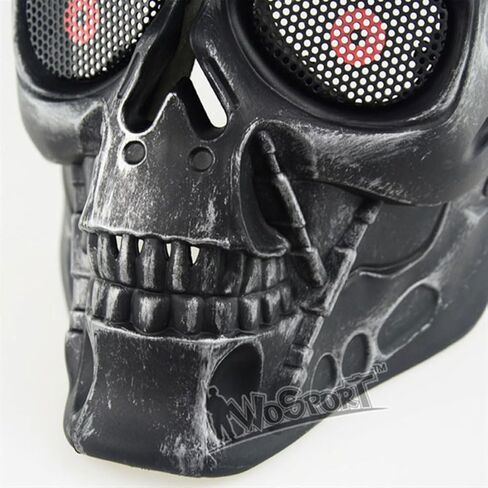 Punk Full-Face Terminator Thriller Mask Role-Play Costume Prop for Halloween Cosplay Party (Silver Grey) in Kuwait