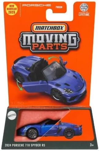 Matchbox Moving Parts 2024 Porsche 718 Spyder RS [Blue] 31/50, 1:64 Scale Diecast Vehicle in Saudi Arabia