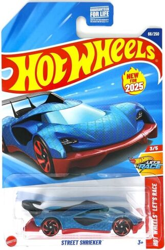 Hot Wheels Street Shrieker [أزرق] هيا نتسابق 3/5، جديد لعام 2025! لعبة سيارة مصبوبة بمقياس 1:64 66/250 in Saudi Arabia