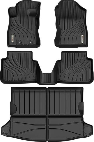 YITAMOTOR Floor Mats Compatible with 2014-2018 Subaru Forester, Custom Fit Black TPE Floor Liners 1st & 2nd Row All-Weather Protection in Kuwait