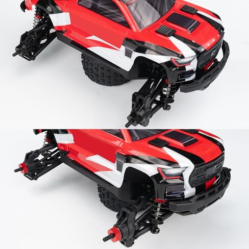 4 قطع من محول محاور العجلة السداسية من الألومنيوم RC لمركب Arrma 1/18 جرانيت GROM MEGA 380 المصقول 4X4 Monster Truck ARA2102 ترقيات (أحمر) in Kuwait