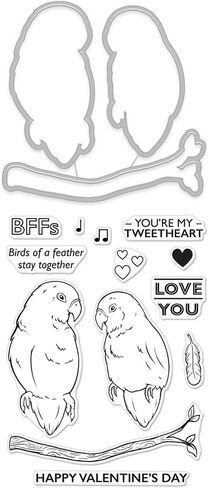 Hero Arts Clear Stamps with Coordinating Frame Dies Love Birds Stamp & Cut in Saudi Arabia