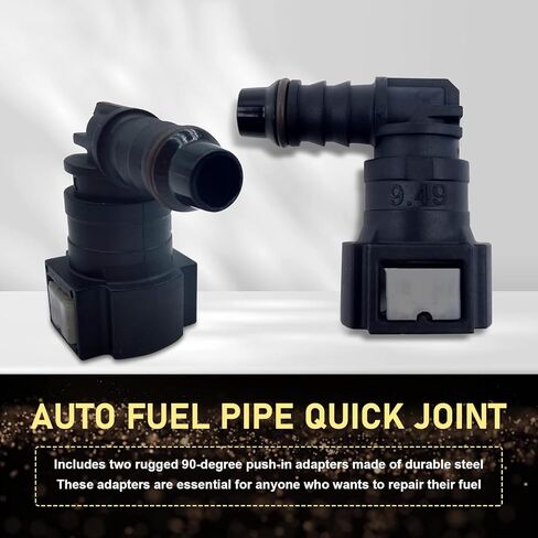 2 PCS Fuel Line Hose Quick Connector, 9.49mm 3/8" to 8mm 5/16" Male & Female Straight Push-On Connector in Saudi Arabia