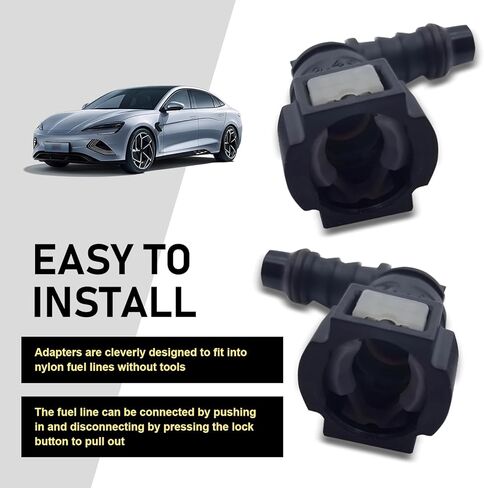 2 PCS Fuel Line Hose Quick Connector, 9.49mm 3/8" to 8mm 5/16" Male & Female Straight Push-On Connector in Saudi Arabia
