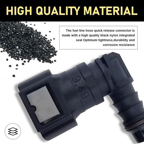 2 PCS Fuel Line Hose Quick Connector, 9.49mm 3/8" to 8mm 5/16" Male & Female Straight Push-On Connector in Saudi Arabia