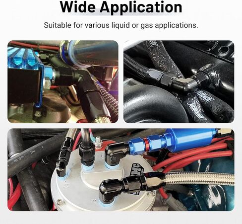 EVIL ENERGY 6AN Male Flare to M12x1.5mm Male Metric Swivel Fitting 90-Degree Elbow Adapter Forged Hose End Aluminum Black in Saudi Arabia