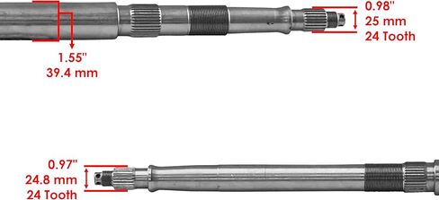 Caltric 0454660 Rear Axle Shaft Compatible with Polaris RZR 170 2010-2021 in Saudi Arabia