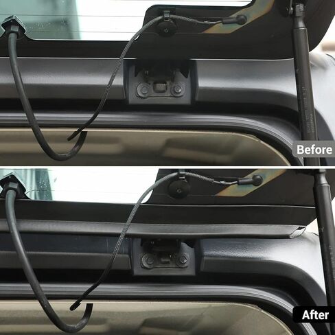 Rear Window Rain Gutter Drip Rail Deflector for Jeep for Wrangler 2007-2020 for Wrangler JK 2018 Black 1 Piece-Pakcage Roof Rainwater Shield Diversion Slot-Type 22031124 in Saudi Arabia