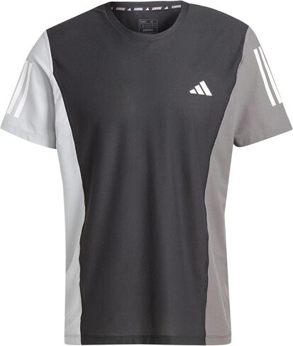 adidas Men's Own The Run Colorblock T-Shirt, Black/Halo Silver/Grey in Saudi Arabia