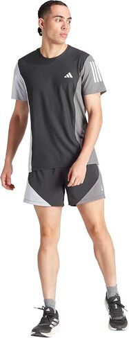 adidas Men's Own The Run Colorblock T-Shirt, Black/Halo Silver/Grey in Saudi Arabia