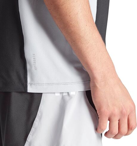 adidas Men's Own The Run Colorblock T-Shirt, Black/Halo Silver/Grey in Saudi Arabia
