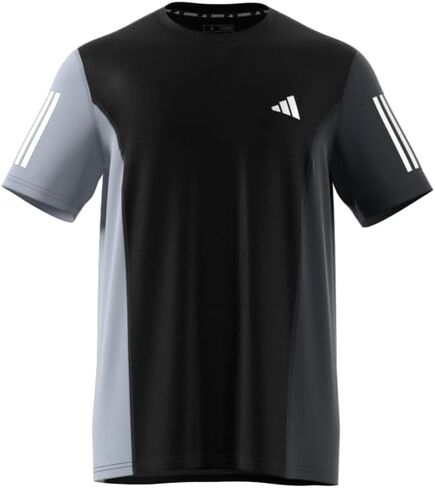 adidas Men's Own The Run Colorblock T-Shirt, Black/Halo Silver/Grey in Saudi Arabia