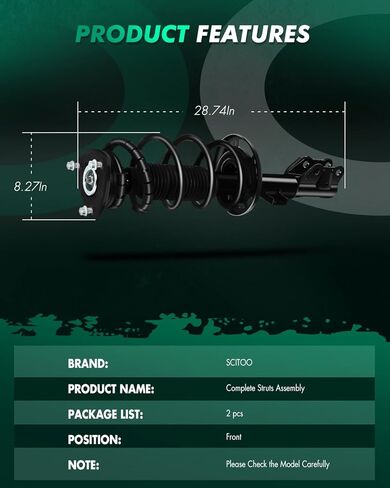 SCITOO Front Pair Strut & Spring Complete Assembly Compatible with 2013-2016 for Mazda CX-5 Complete Struts 2333560L 2333560R in Saudi Arabia
