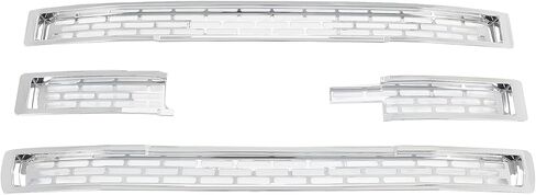 Grille Insert Compatible with 2014-2015 GMC Sierra 1500 BASE/SLE/SLT Silvery Grill Overlay Grill Covers Inserts Plastic(ABS) 4Pcs in Saudi Arabia