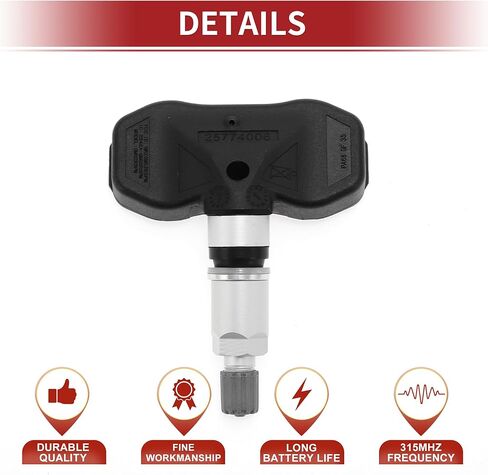 ACROPIX 315MHz Tire Pressure Sensor Tire Pressure Monitoring Sensor for Buick Lucerne 2007-2011 No.25774006 in Saudi Arabia