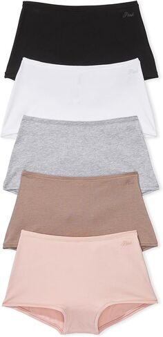 فيكتوريا سيكريت بويشورت قطن وردي، 5 سراويل داخلية للنساء (XS-XXL) in Kuwait