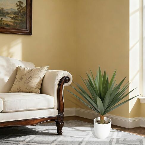 Artificial Dracaena Agave Plant 6FT Tall Faux Agave Tree with 3 Heads in Plastic Pot Indoor Large Fake Yucca Tropical Floor Plants for Home Decor Indoor Outdoor in Kuwait