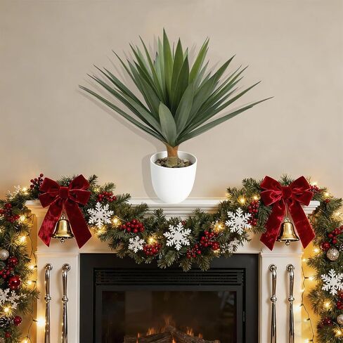 Artificial Dracaena Agave Plant 6FT Tall Faux Agave Tree with 3 Heads in Plastic Pot Indoor Large Fake Yucca Tropical Floor Plants for Home Decor Indoor Outdoor in Kuwait