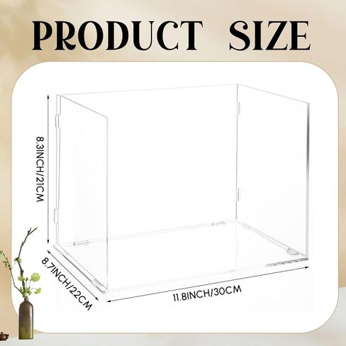 Chunful 5 Sides Acrylic Diorama Kit Large Display Boxes for Dollhouse Room Box Miniatures Figures Collectibles Unfinished 11.8 x 8.3 x 8.7 Inch, Quick Install for DIY Crafts Model Toys in Saudi Arabia
